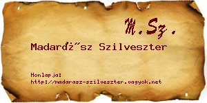 Madarász Szilveszter névjegykártya