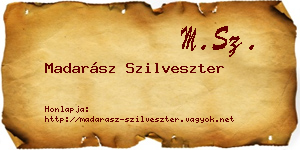 Madarász Szilveszter névjegykártya