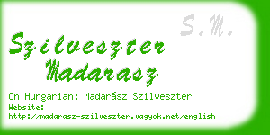 szilveszter madarasz business card