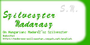 szilveszter madarasz business card